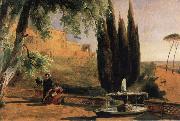 Carl Blechen Park Terrace at Villa d-Este oil painting picture wholesale